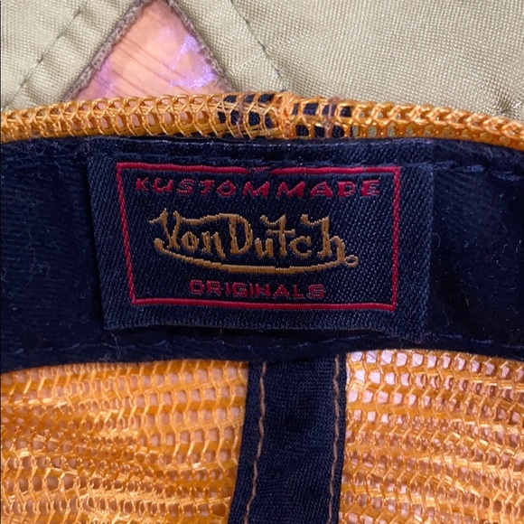SOLD‼️ Von Dutch Purple and Gold Suede Trucker Hat - Picture 4 of 5
